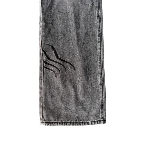 TATIKA long black cotton high waist jaens sz M - Picture 4 of 12